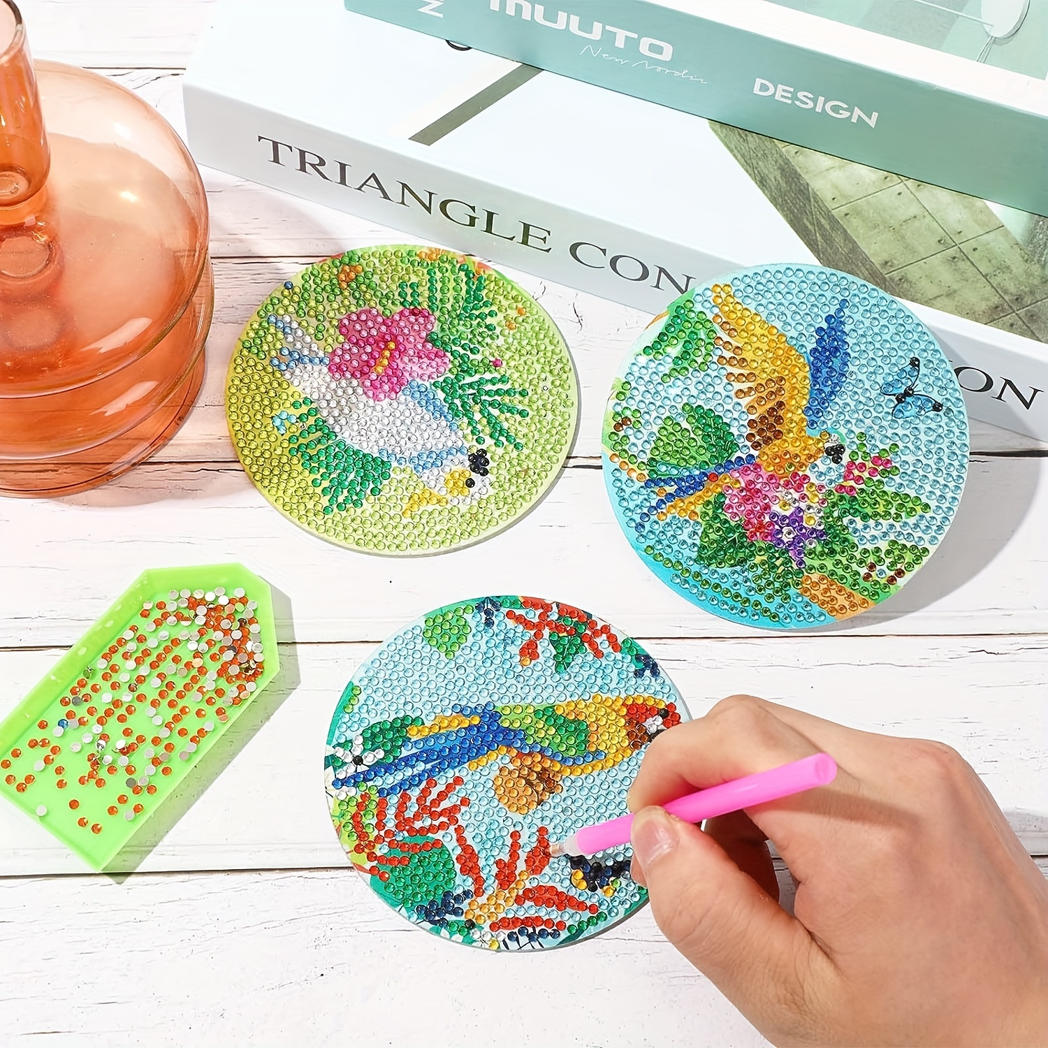 Diamond Painting Coaster Drink Diy Life Bird Pattern Coaster Diamond Art  Kit Adult Kids Beginner Diamond Art Craft Supplies - Temu