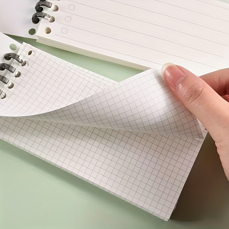 5-Hole Loose Leaf Paper Refill Memo Pad Clip Notebook