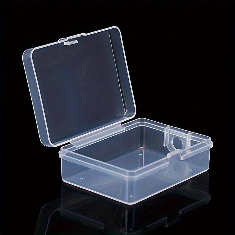 Rcybeo 16 mini cajas de plástico con tapas, caja de almacenamiento pequeña  transparente de 4.5 x 3.4 pulgadas para recoger objetos pequeños, cuentas