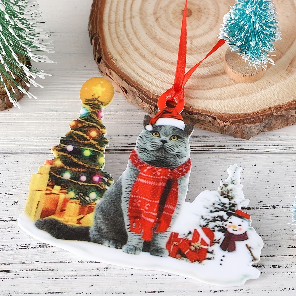 Hanging christmas clearance tree cat