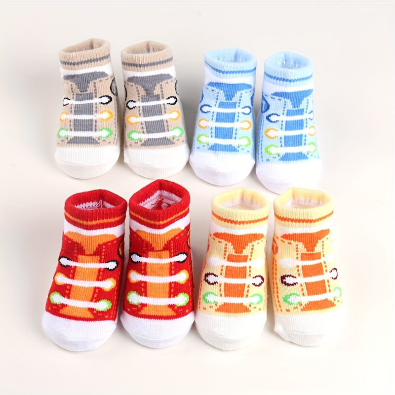 6 Pairs ' Non-Slip Shoe Sock - Baby Walking Socks with Shoe Style, Mid-Calf for Sneakers &,, Hand Washable, for - Wear (Suitable for)