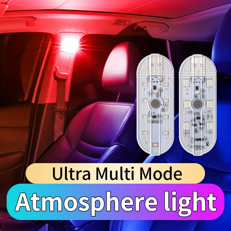 Wireless Car Interior Neon Lights, Usb Charge Rgb Led Sternenhimmel  Atmosphäre Licht Mit Sound-fernbedienung, Dach Unter Dash Led Accent  Beleuchtungs-kit Für Auto - Auto - Temu