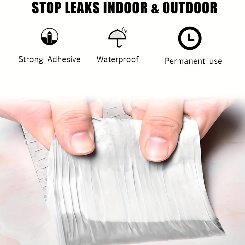 1pc 196.85inch Waterproof Sealing Tape, Strong Pipe Wall Leakproof Aluminum  Foil Butyl Tape