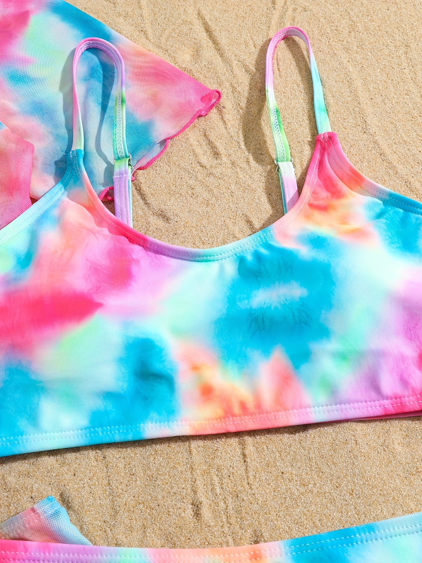 Trendy Tie dye Swimsuits Girls Women: Bikini Set Cover Tee - Temu