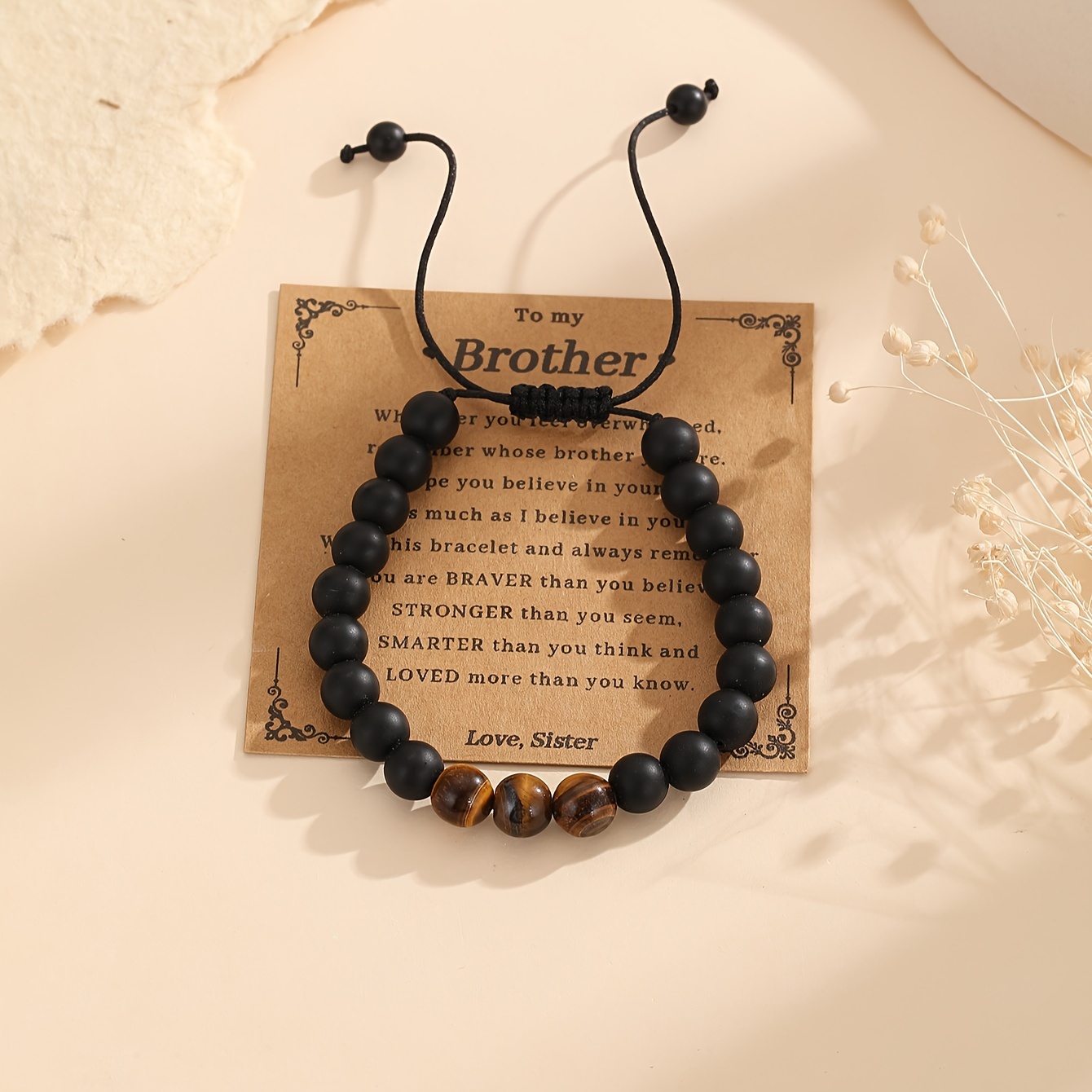 M MOOHAM Easter Gifts for Men Teen Boys - Natural Stone Bracelets for Dad |  Boyfriend | Husband | Soulmate | Son | Grandson | Brother | Uncle 