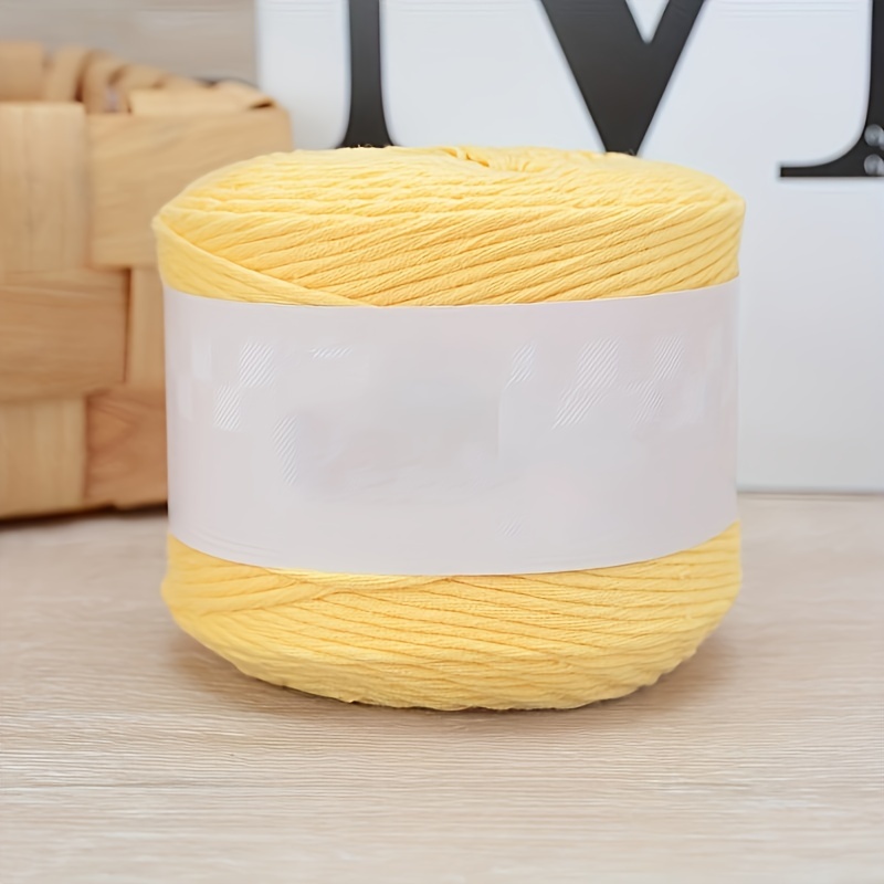 U Style Thread Cotton Sewing Rope Twist Color Sewing Knitting Thread Cotton Rope Cord Diy Handicraft Woven String Knitting Supplies, Yellow Yellow 4.6