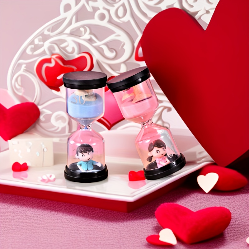 2pcs Couple Hourglass Timer Ornament Creative Gift Craft Home Hourglass