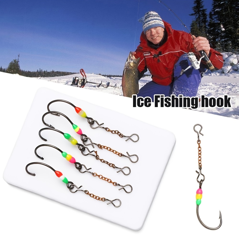 5pcs Ice Fishing Lure 2 4 6 Barbed Hook Mini Metal Lead Head - Temu