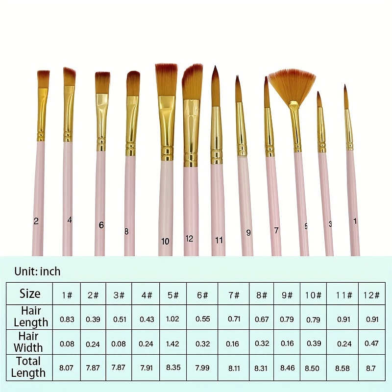 Art Paint Brushes for Acrylic Painting Watercolor Oil - Body Face Paint  Brushes