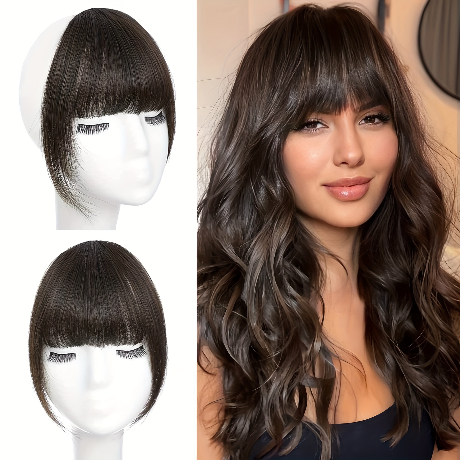 Clip in faux clearance bangs