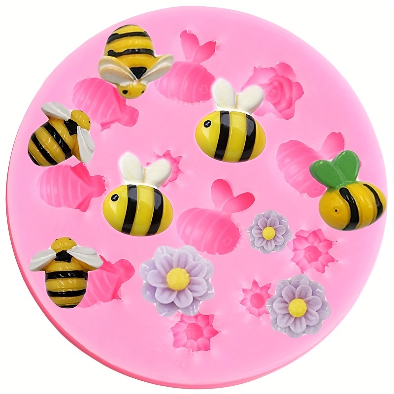 Cute Honey Bee Fondant Mold 3d Silicone Honeycomb Candy Mold - Temu