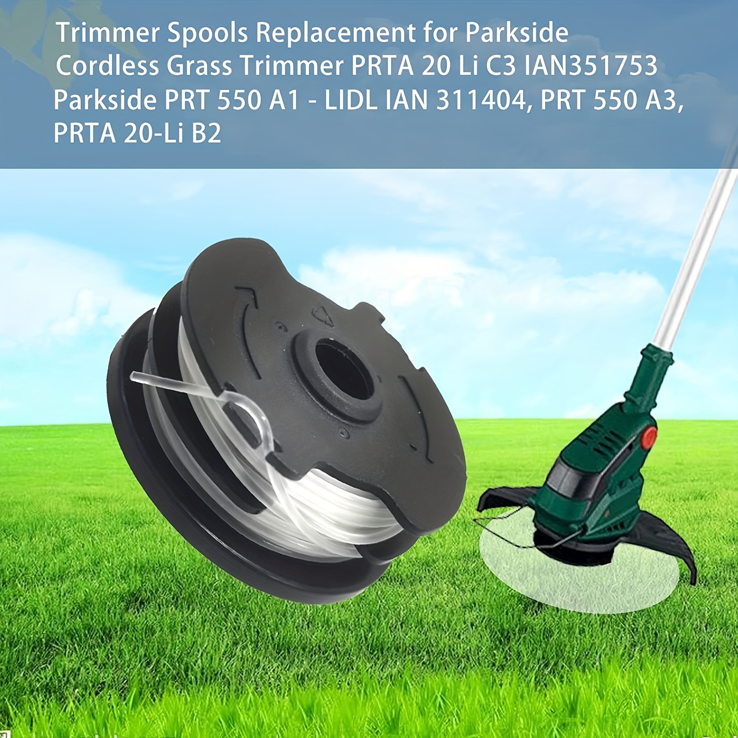 4Pcs String Trimmer Spool 30ft 0.065in Line Fit for Black & Decker