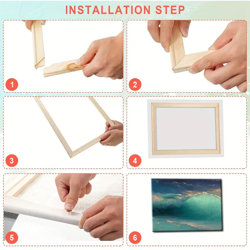 Wood stretcher diy oil painting diamond Mosaic Thick wood frame