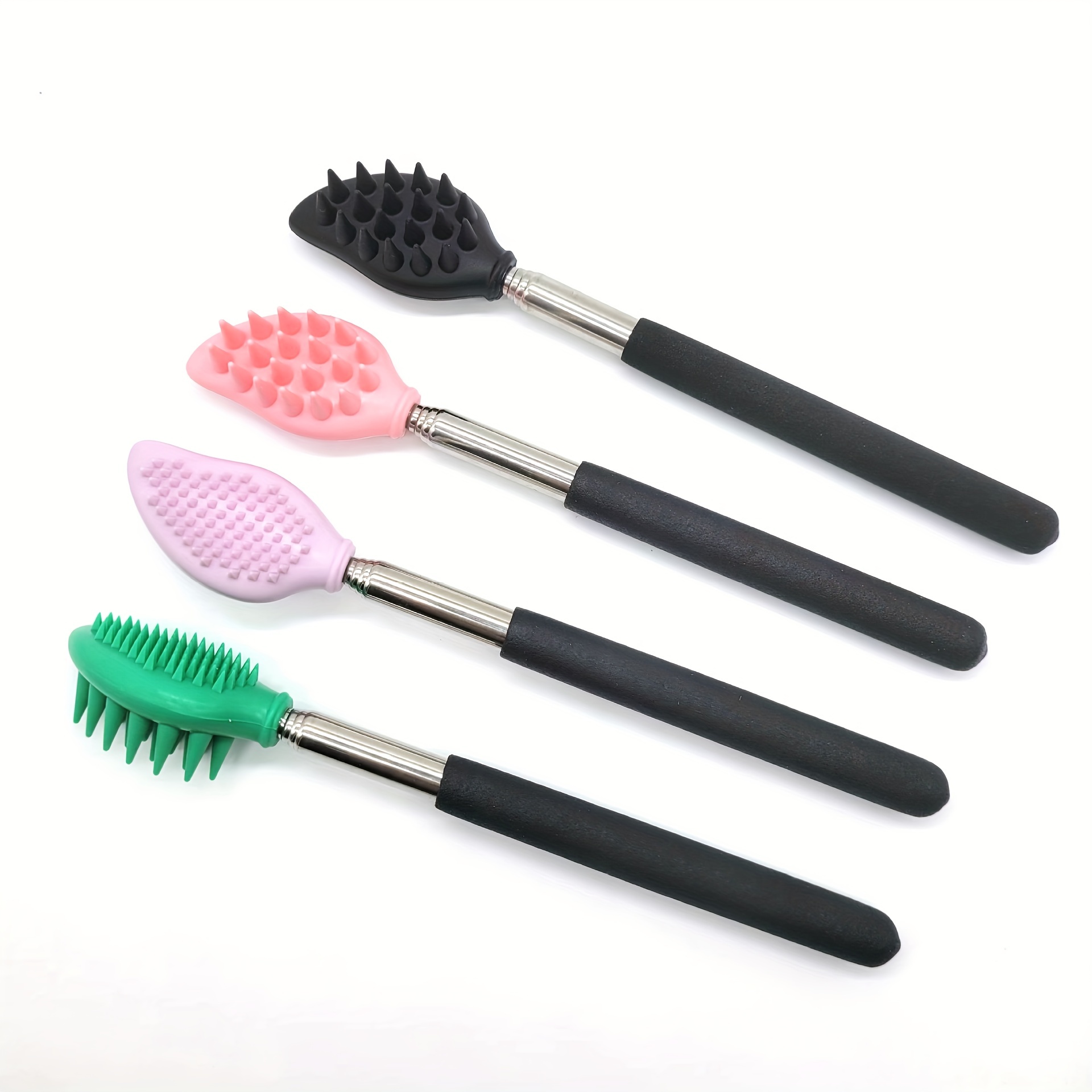 

1pc Telescopic Back Scratcher, Silicone Scratching Back Scratcher Massager Kit Back Scraper Extendable Telescoping Relieves Itching On Back, Neck, Head, Beard, For Women Men