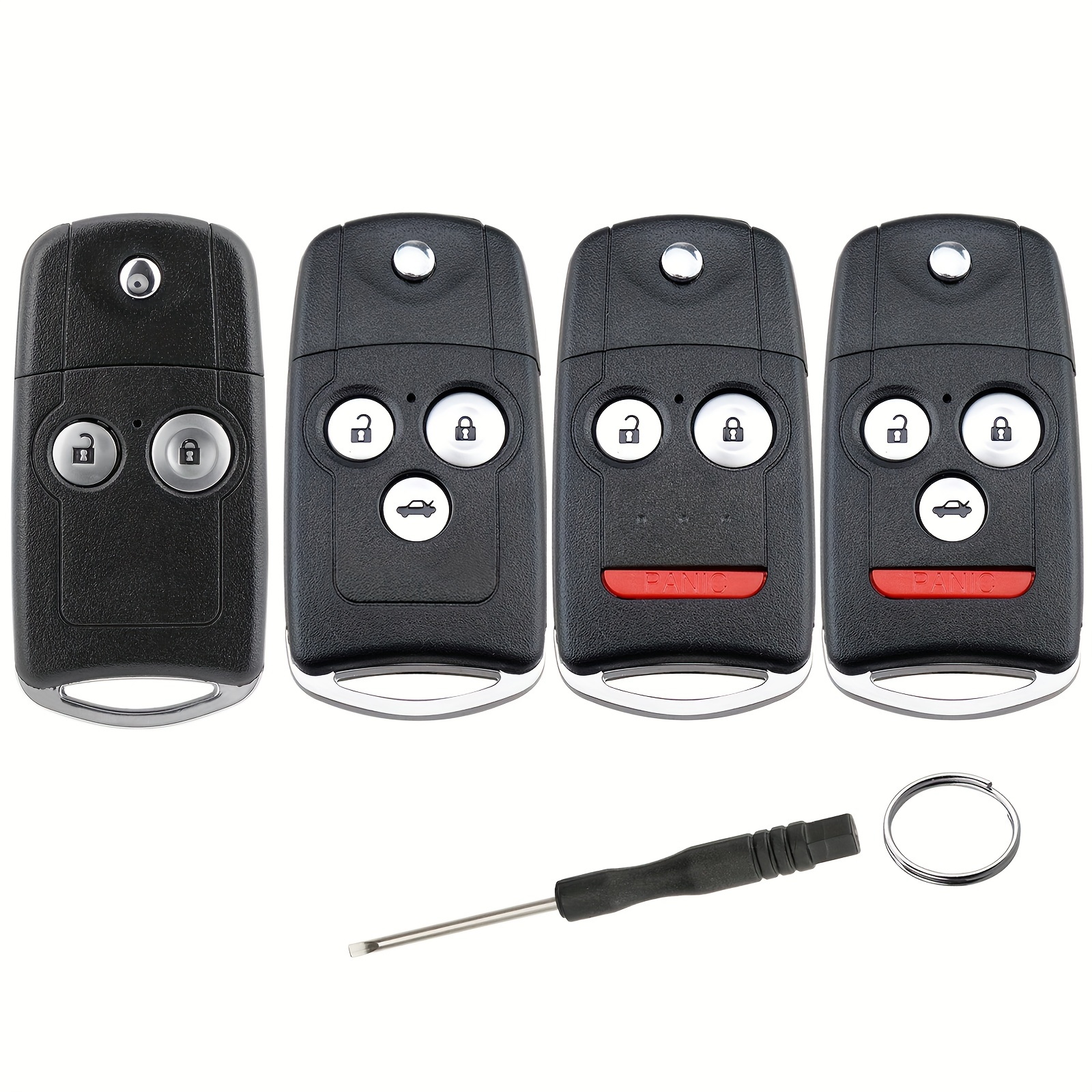 2 Button Remote Flip Key Shell Uncut Blade Car Key Case Fob for