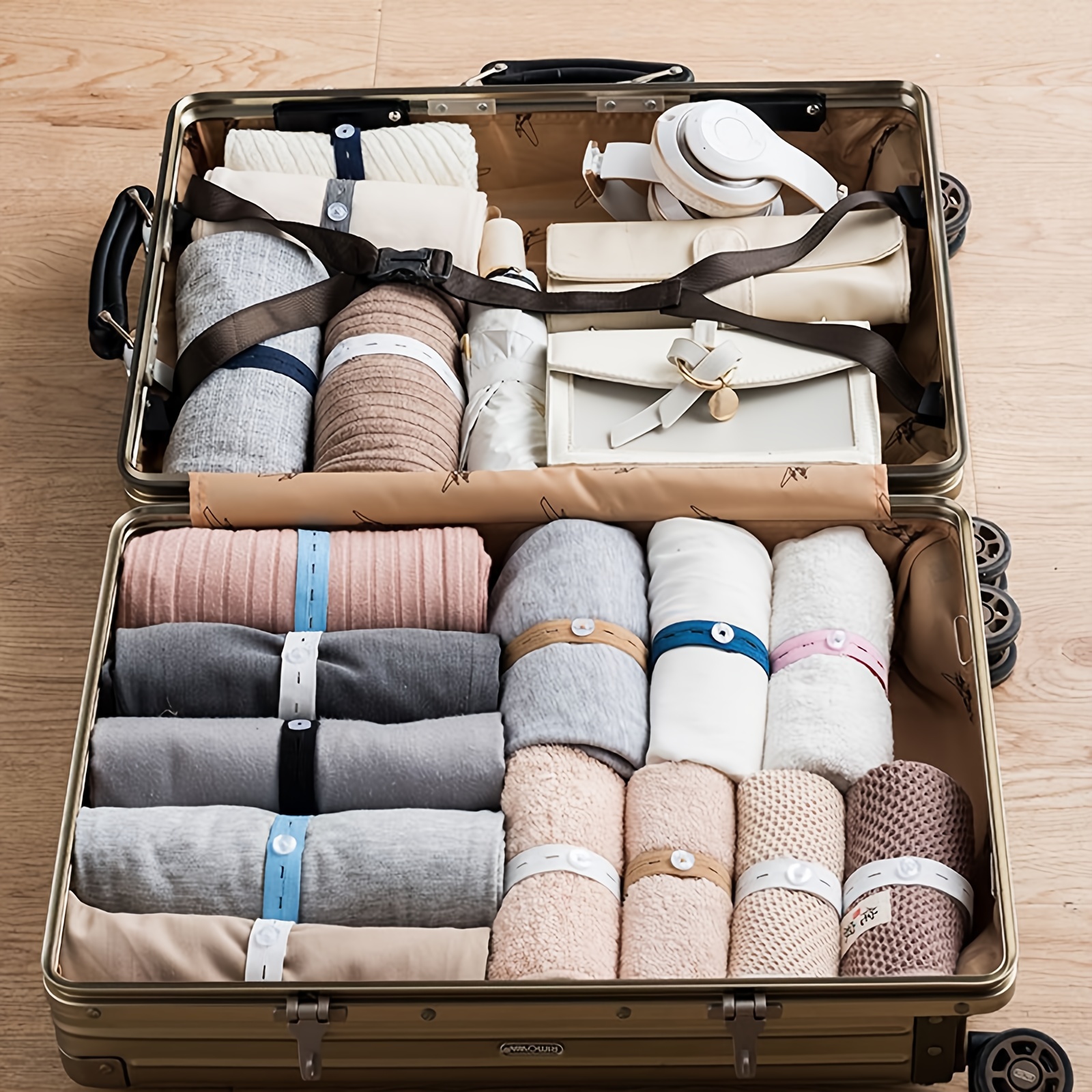 Travel Clothes Organizer Strap - Efficient Luggage Storage Solution For  Business Trips And Vacations - Temu