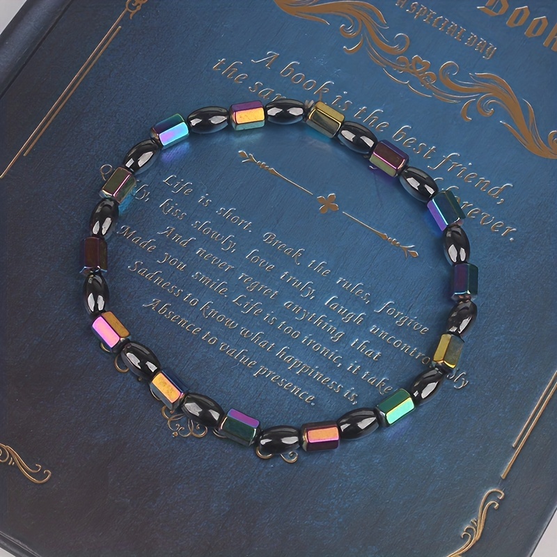 Colorful Magnetic Gallstone Beaded Anklet