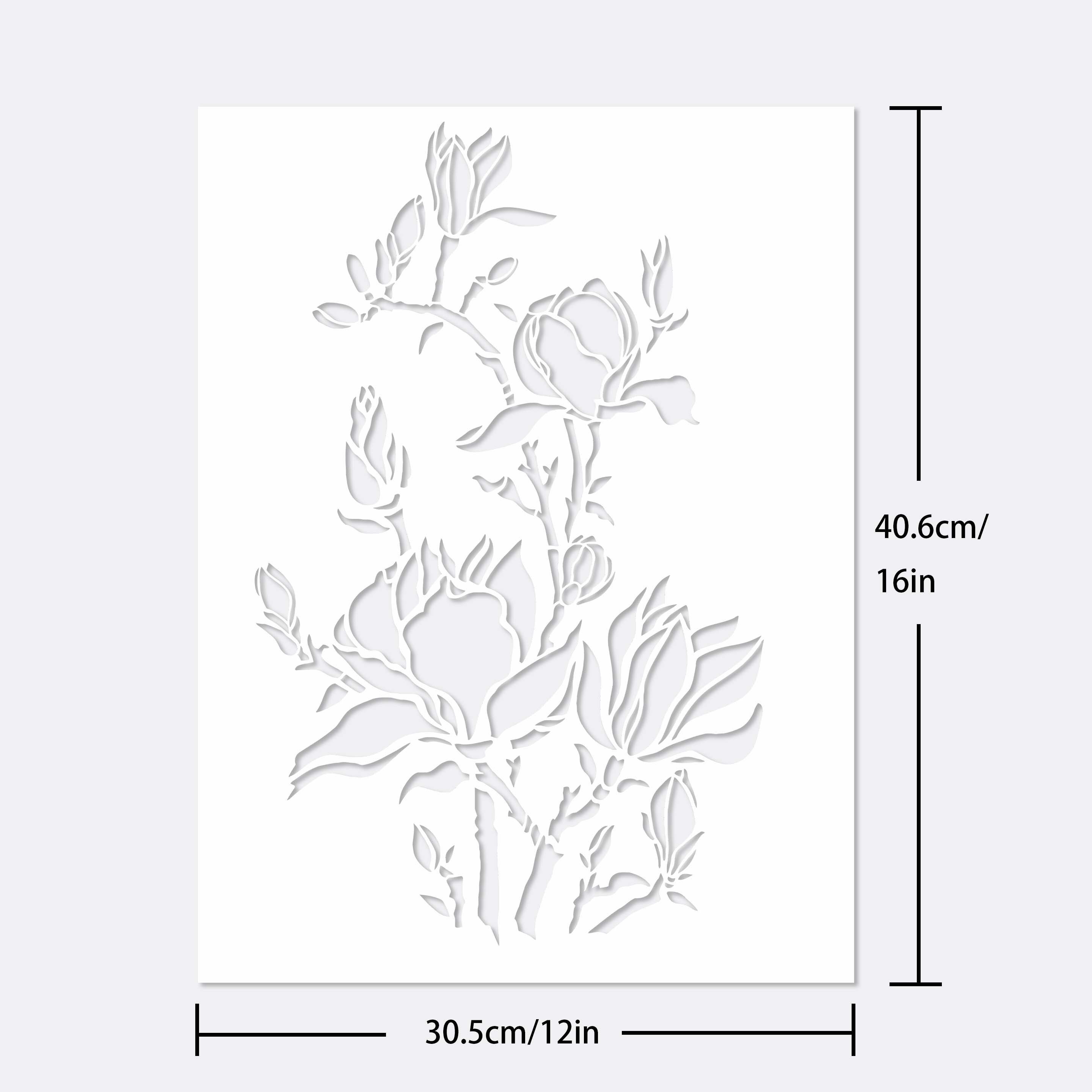 Magnolia Flowers Stencils Magnolia Flower Stencils for Painting on Wood  Canvas Paper Fabric Floor Wall Tile 