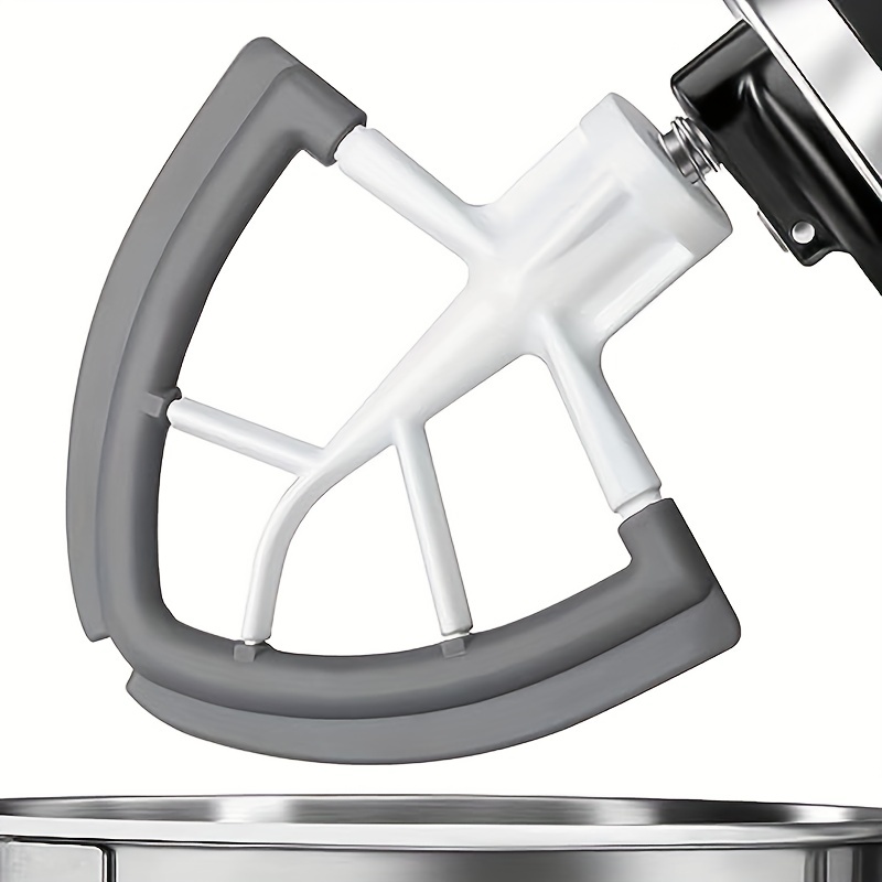 Flex Edge Beater for Kitchen Aid Mixer 6 Quart Bowl-Lift Stand Mixer Bowls, 6 qt Flat Edge Beater with Flexible Silicone Edges Bowl Scraper