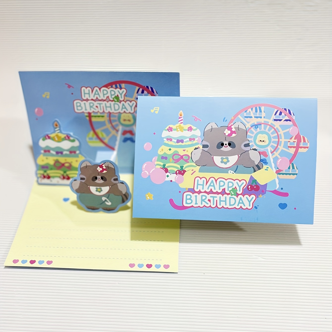 Ten Cartoon Greeting Cards Holiday Bouquet Cards Message - Temu