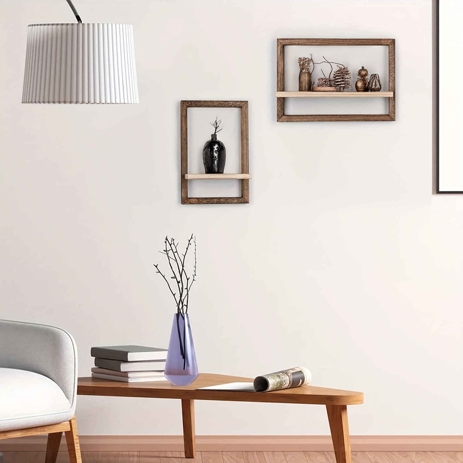 HOCUS PICUS Zwevende Wandplank Set Van 2 Antraciet - Moderne Boekenplank 75cm