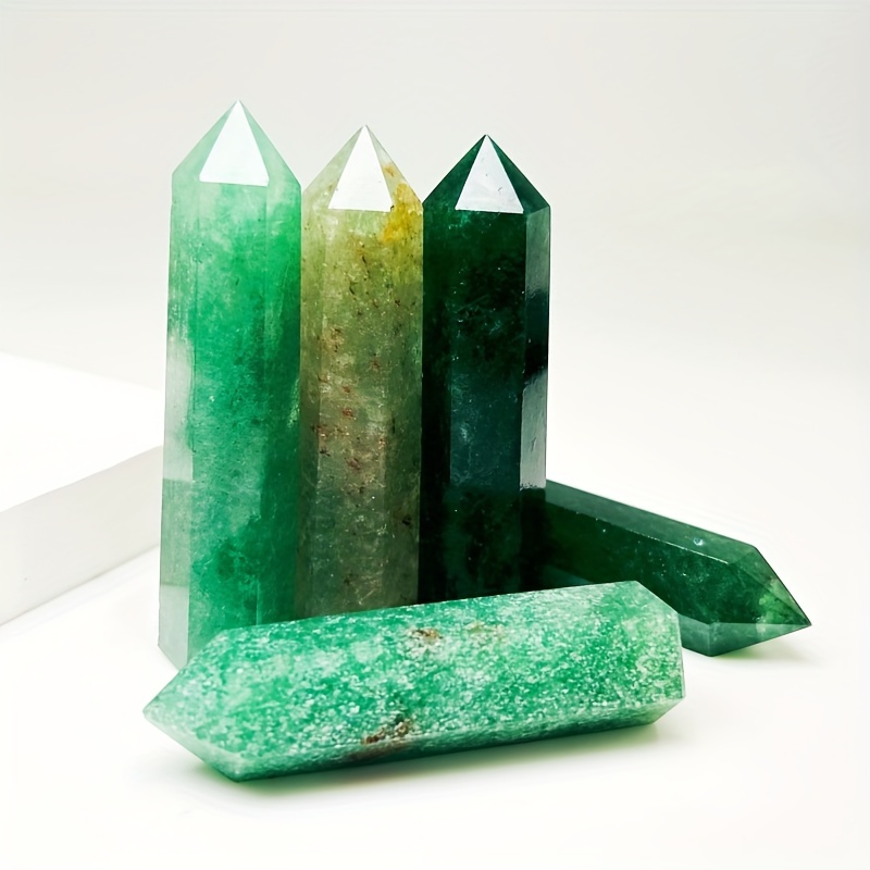 Green Strawberry Crystal Tower Hexagonal - Cosmic Serenity Shop