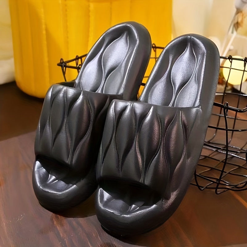 Men's Cloud Slides Pillow Sliders, Casual Non Slip Slippers, Open Toe Shoes  With Embossed Whale For Indoor Outdoor Beach Shower, Spring And Summer -  Temu France