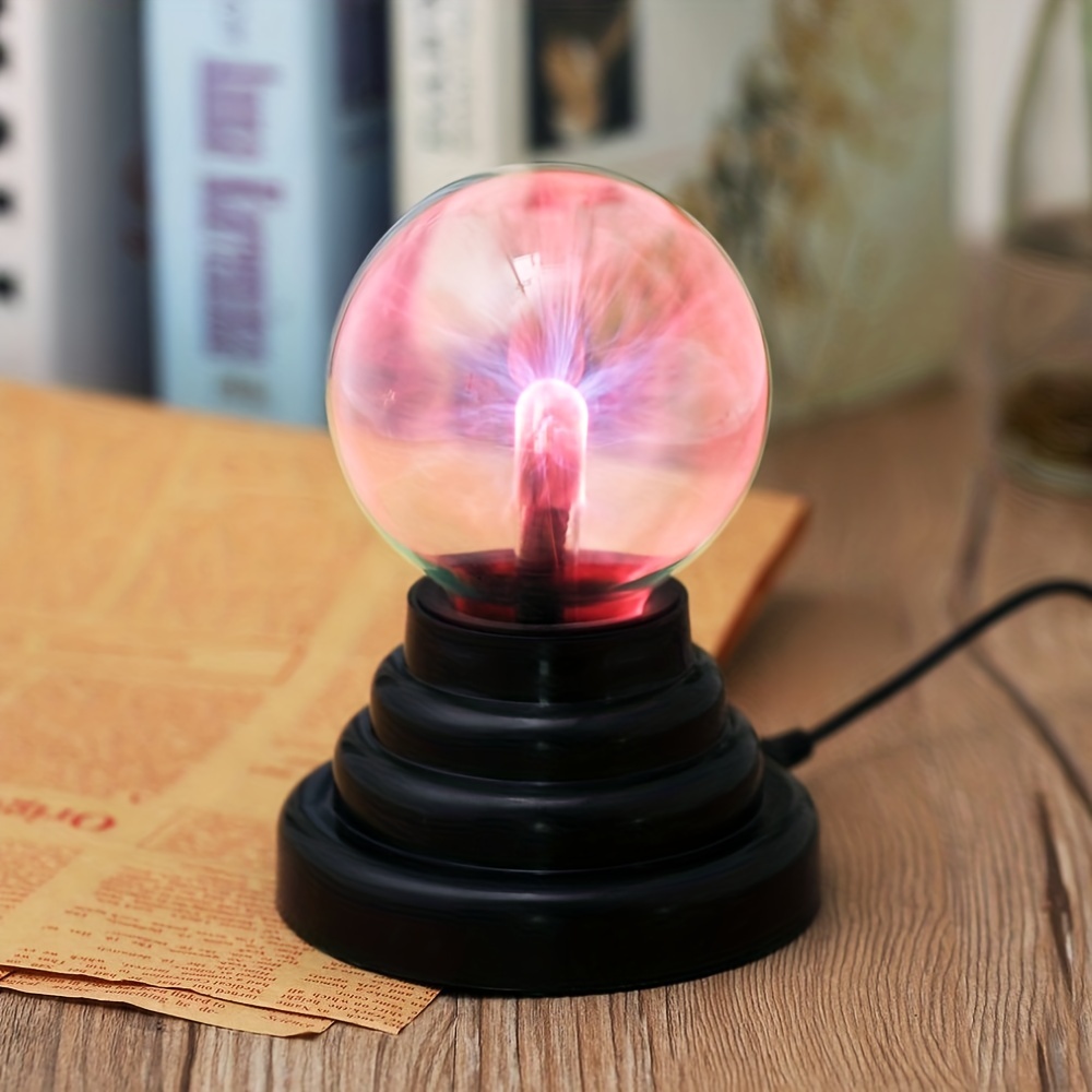 Lámpara de bola de plasma mágica de 5 pulgadas, sensible al tacto y al  sonido, lámpara de plasma interactiva alimentada por USB, globo de  nebulosa