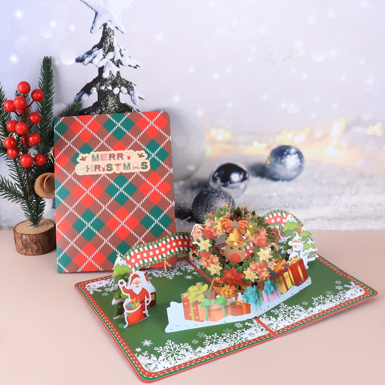 6pcs Joyeux Noël Cartes de vœux de Noël avec enveloppes Cadeau de bricolage