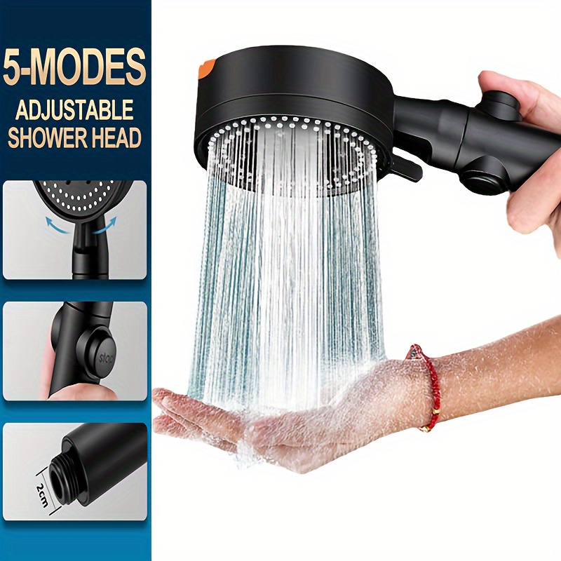  Cabezal de ducha con filtro de alta presión con manguera y  soporte de repuesto, 3 modos de pulverización, ducha de ahorro de agua para  la mejor experiencia de ducha, cabezal de
