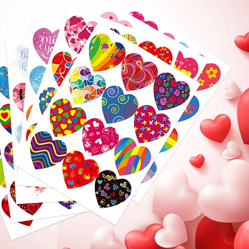 15pcs/pack Pegatinas Corazones Amor Coloridos Pegatinas - Temu Mexico