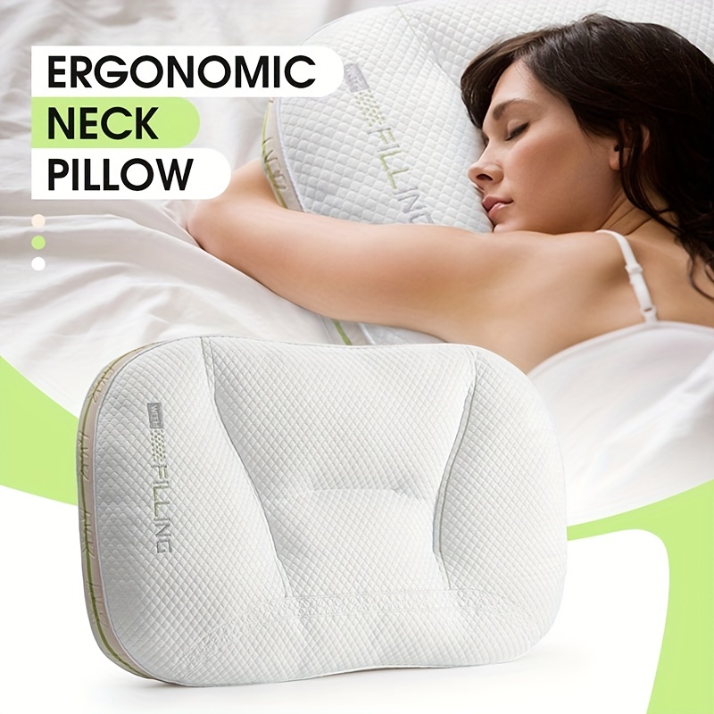 Oval Macaron Pillow Cervical Memory Foam Pillow Cooling Bed - Temu