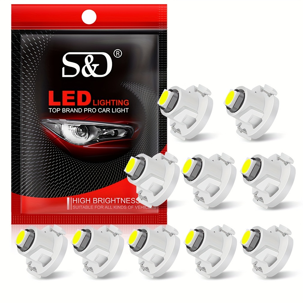 Acheter Ampoules LED T5 74 W1.2W W3W très brillantes, cale automatique,  jauge de tableau de bord, lampe, indicateur d'avertissement de voiture,  lumière de groupe d'instruments, 20 pièces