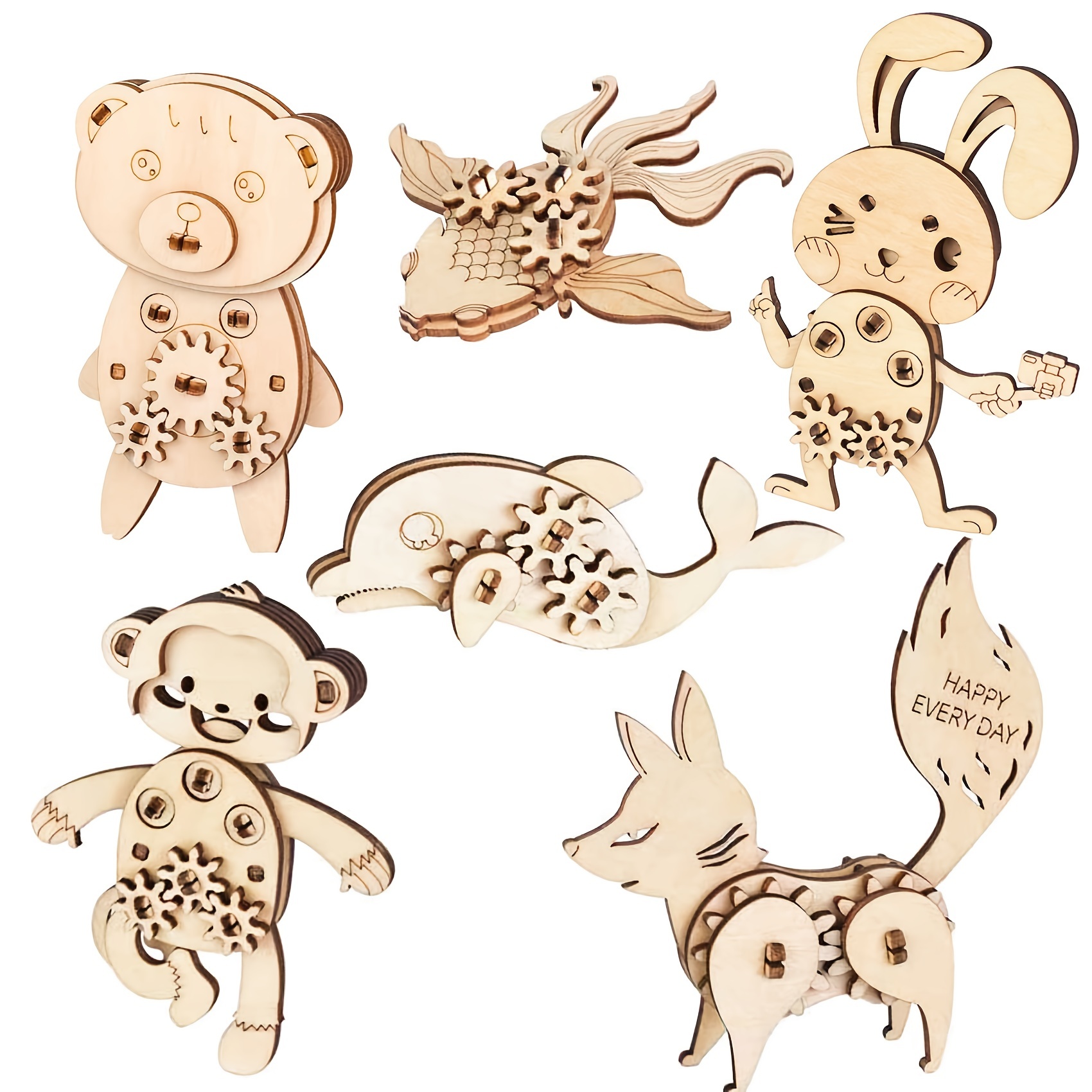 Wooden Art Animal Puzzles For Adult 3d Wooden Puzzles - Temu