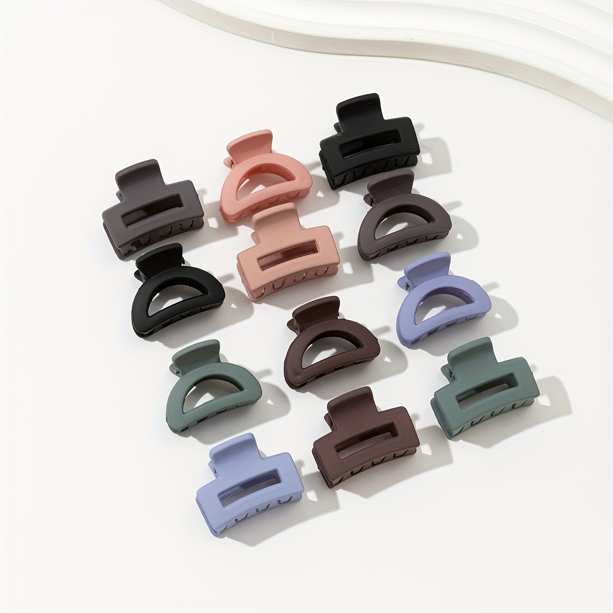 4pcs Small Hair Claw Clip For Thin Hair Matte Non-slip Short Hair  Accessories For Women And Girls