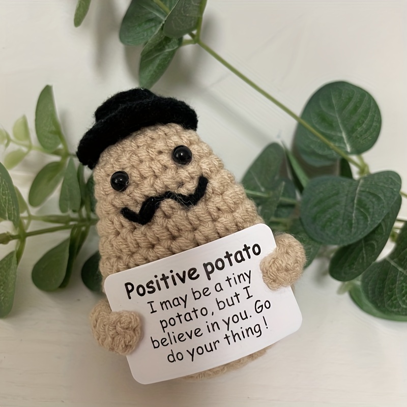  Hotop 20 Set Potato Toy Gift Potato Doll Plush Employee Gift  Encourage Affirmation Card and Organza Bag Set Bulk Mini Interesting Plush  Decoration Potato Gift for Coworker Student : Toys 