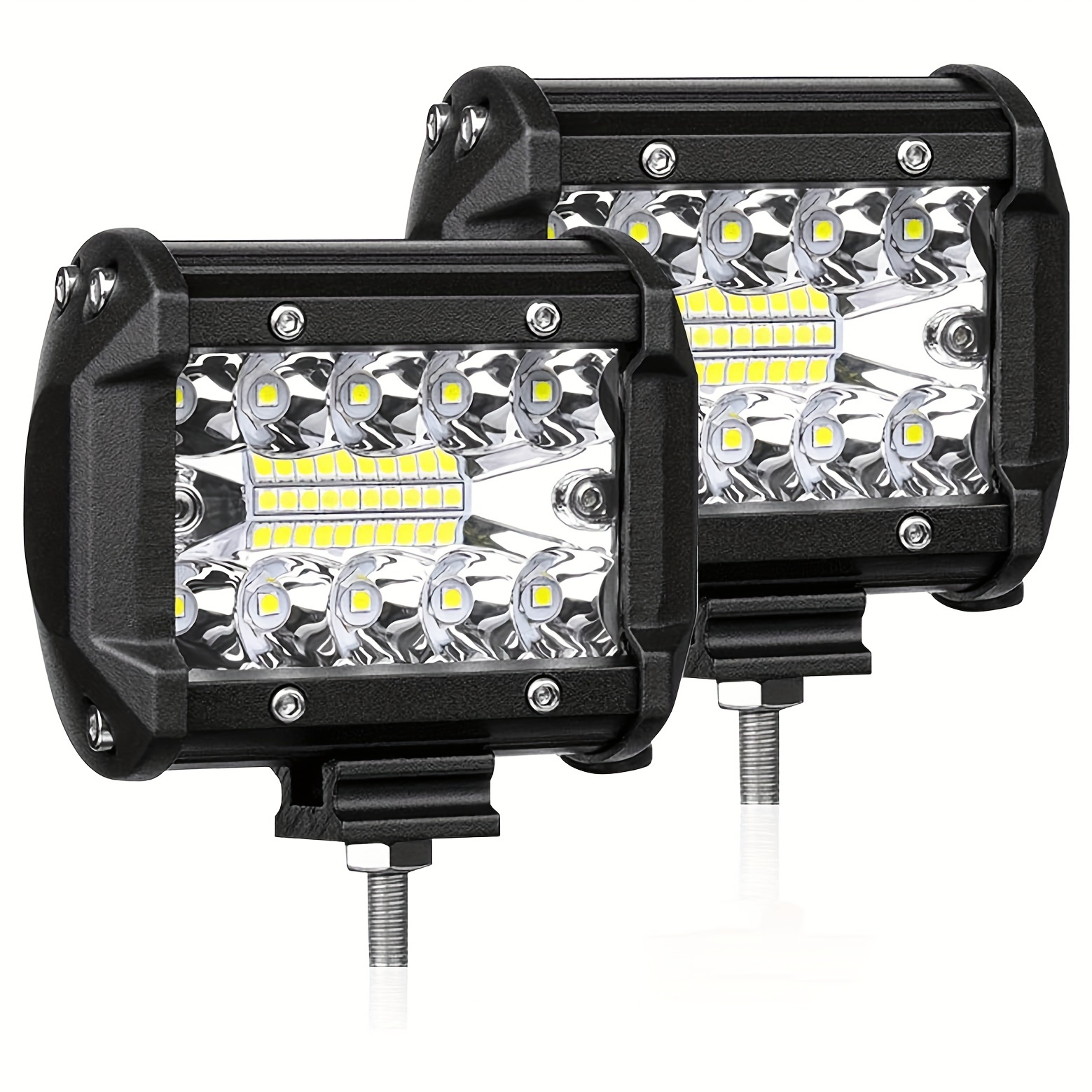 Barra de luz LED súper delgada de 7 18 W, barra de luz de una sola fila,  impermeable, pequeña niebla/conducción/luces de trabajo para ATV camiones