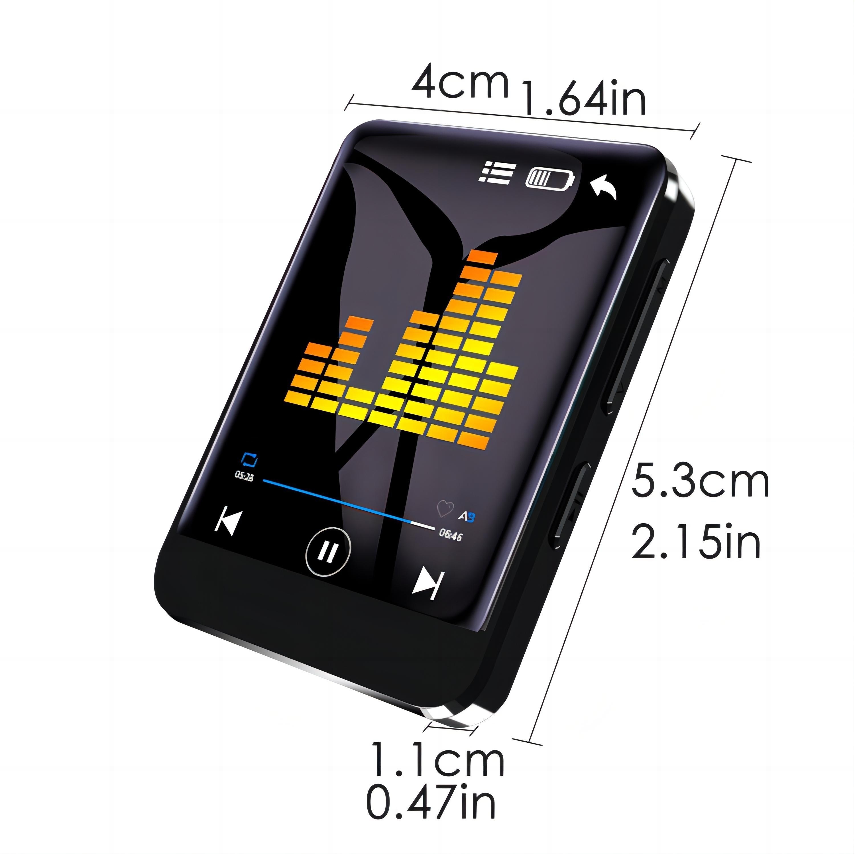 Reproductor MP3/MP4 digital, compacto y portátil (soporte máximo de 64 GB)  con visor de fotos, lector de libros electrónicos y grabadora de voz y
