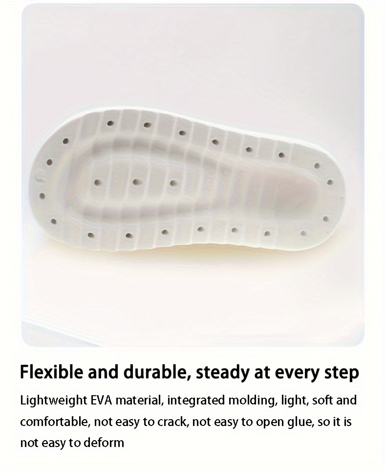   womens 7cm thick sole eva slide sandals open toe summer slippers with black white straps comfortable indoor outdoor use casual footwear   durable footwear Product details 2