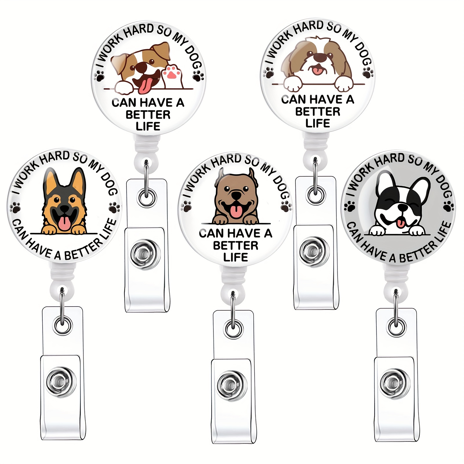 Puppy Badge Reels Retractable Badge Holders Cute Badge Reel - Temu