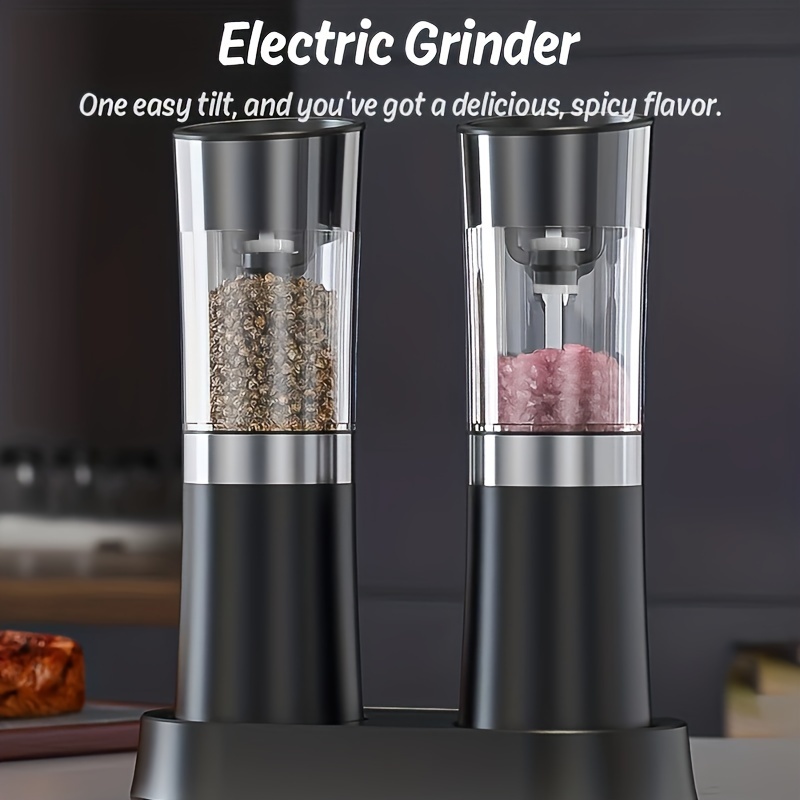 Salt And Pepper Electric Grinder Electric Gravity Pepper And - Temu