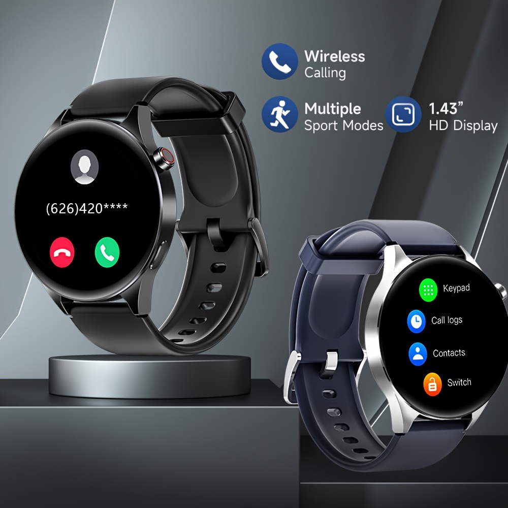 Reloj inteligente para hombre Responder llamada - Smartwatch Sport Pulsera  inteligente con pantalla táctil impermeable de 1,54 pulgadas con monitor de  sueño Podómetro de frecuencia cardíaca Rastreador de ejercicios para  Android iOS