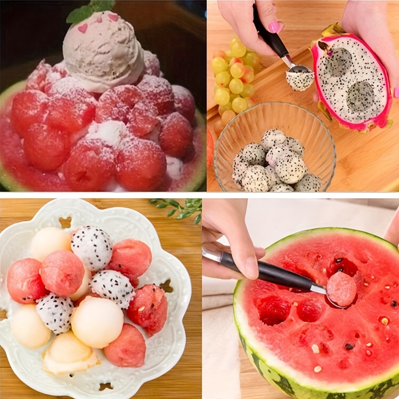Double Ended Head Ice Cream Ball Spoon Fruit Melon Watermelon