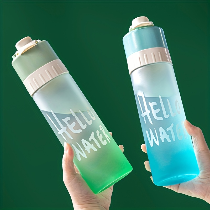 Portable Spray Frosted Water Bottle Anti-fall Heat Resistant Plastic  Drinking Bottle For Men And Women Children Students Outdoor Sports - Temu