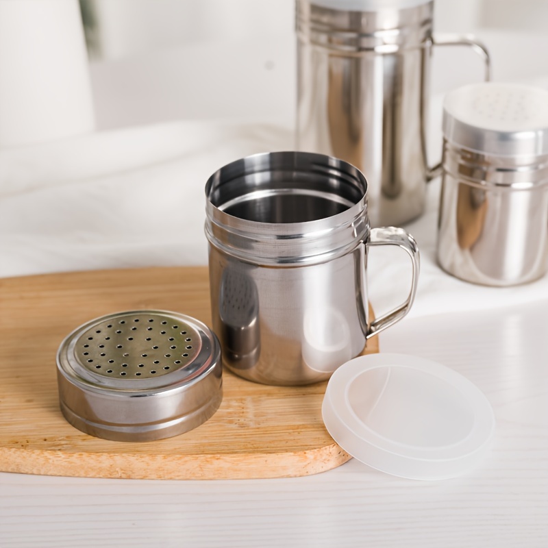 stainless steel seasoning jar with handle durable bbq spice shaker pepper sesame powder container with lid ideal for   caf use bbq spice container modern kitchenware   spice jars Product details 1