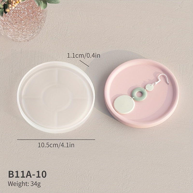1pc Resin Mold Coaster Silicone Mold Mold Plate Plaster Mold