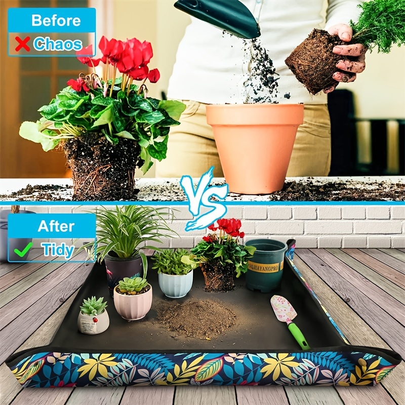 Large Plant Repotting Mat, Houseplant Potting Mat, Waterproof Tarp