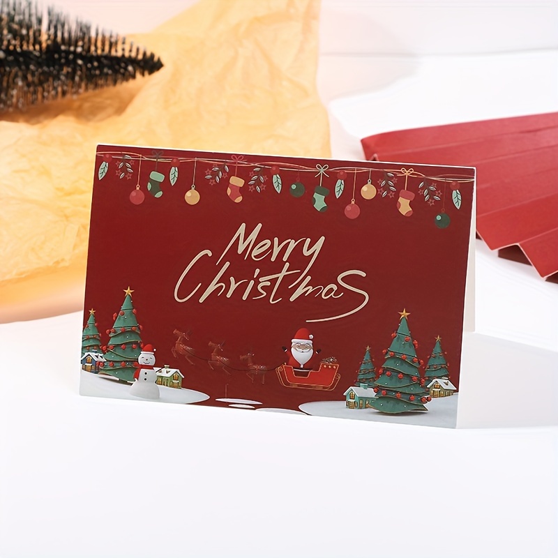 10PCS Christmas Card Thanksgiving Gift Gift Box Handwritten Birthday es  Christmas Christmas Eve DIY Message Card Small Blank Cards with Envelopes  2x3 