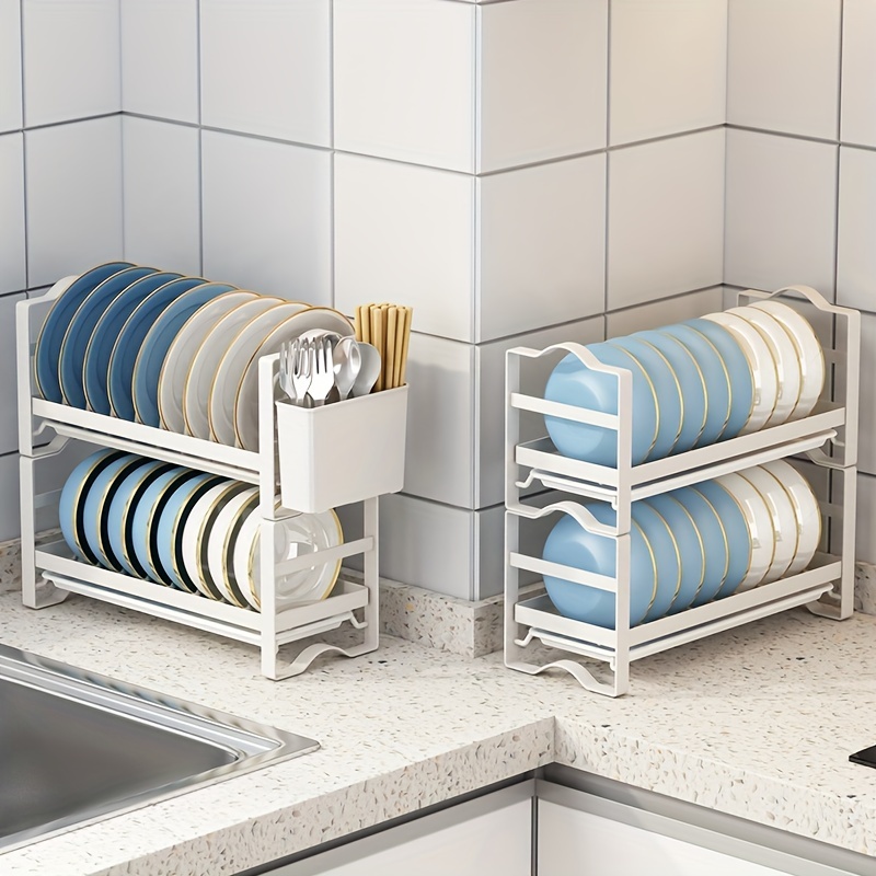Bowl Plate Storage Dish Rack Cabinet Small Cabinet Built-in Rack Kitchen  Sink Drain Home Kitchen Single-layer Pot Cover Frame