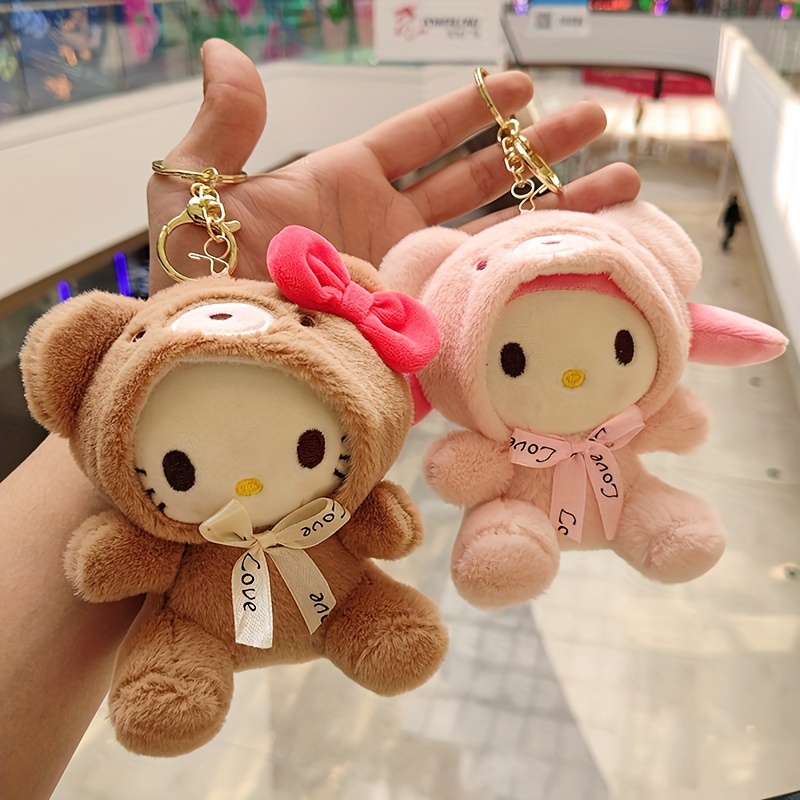 1pc Hello Kitty My Melody Kuromi Cinnamoroll Poupée Porte-clés